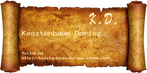 Kesztenbaum Dorisz névjegykártya